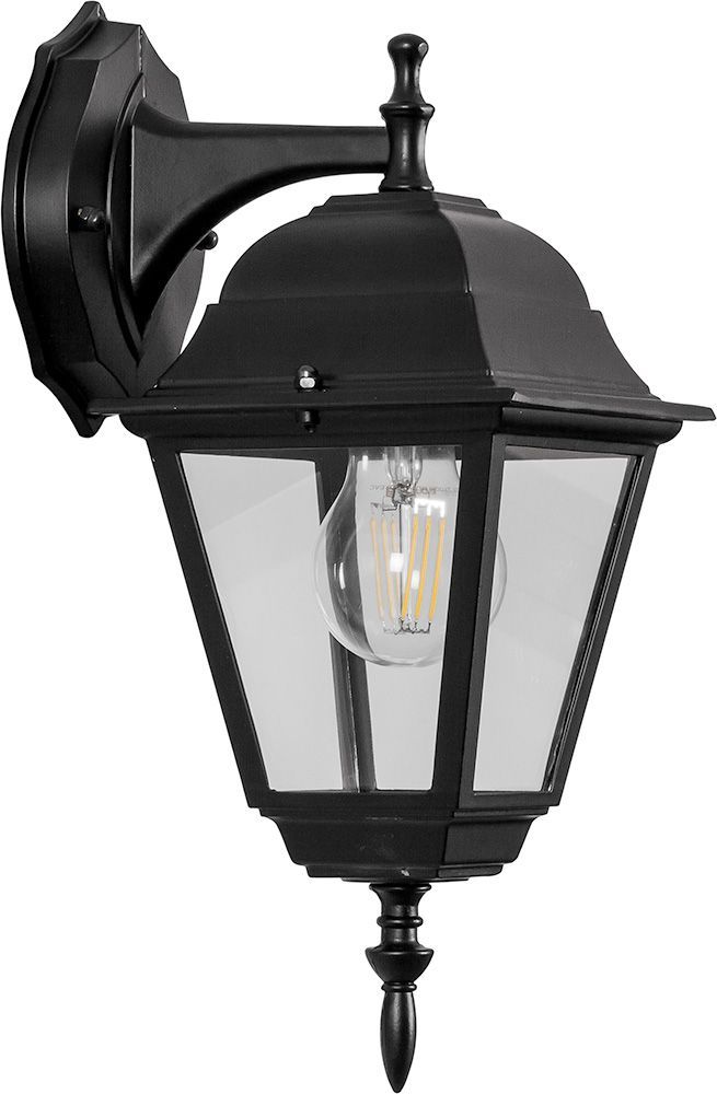 Светильник садово-парковый, 100W 230V E27 черный, 4202/PL4202 (на стену вниз)