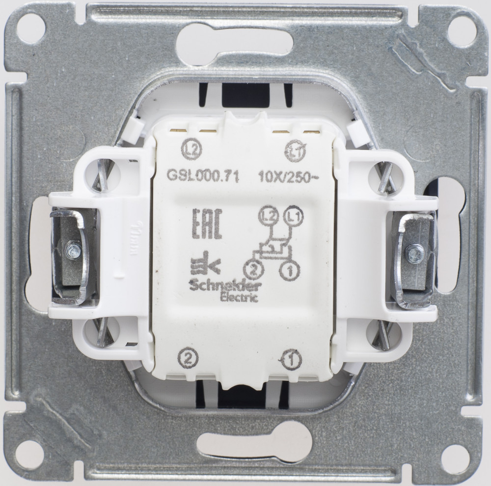 system electric glossa переключатель перекрестный 1-клавишный шоколад