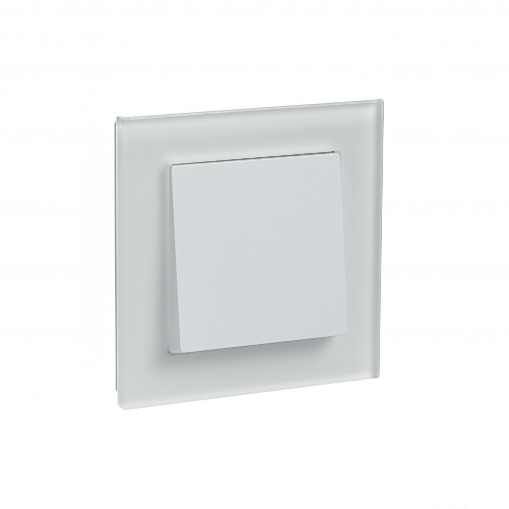 systeme electric atlasdesign, nature стекло рамка 1-я универсальная матовый белый atn330101