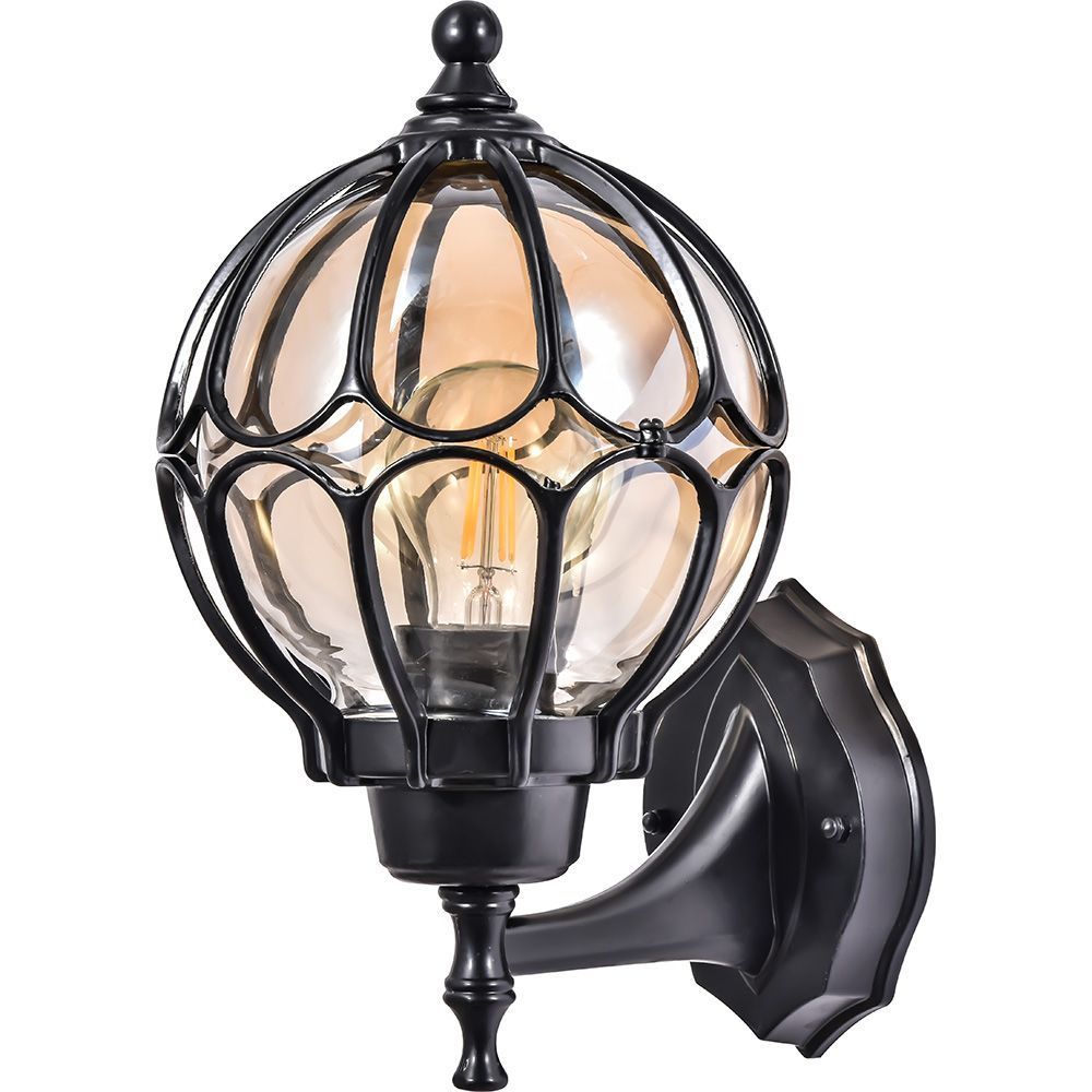 светильник садово-парковый, 60w 230v e27 ip44 черный, pl3701
