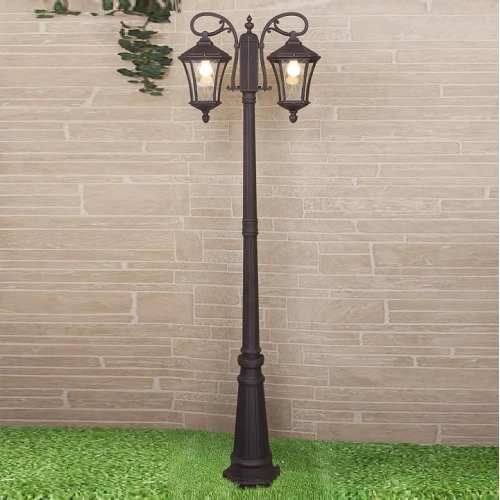 Virgo F/2 капучино уличный двухрожковый светильник на столбе IP44 GLXT-1450F/2