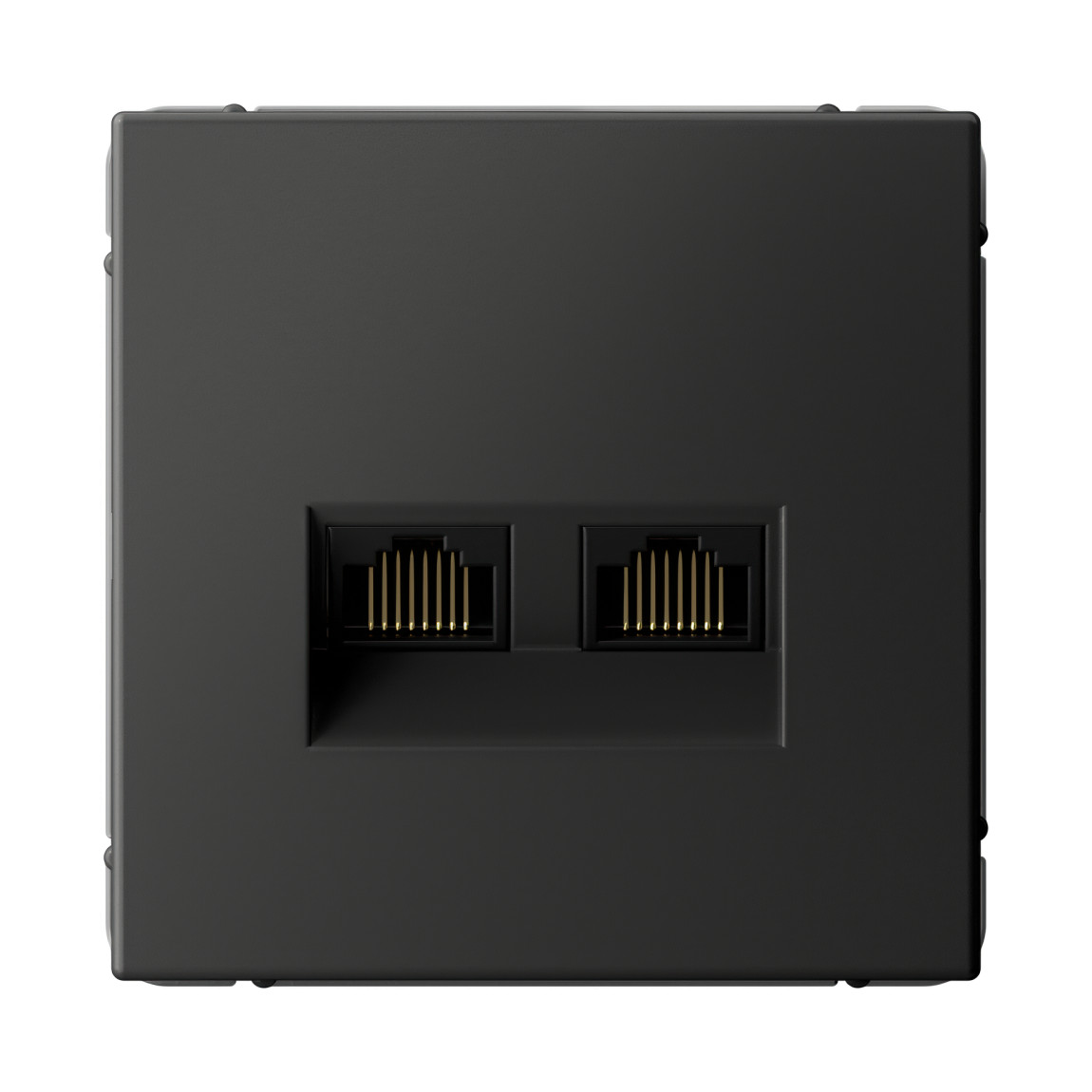 system electric artgallery розетка компьютерная 2xrj45 6е кат. базальт gal001488