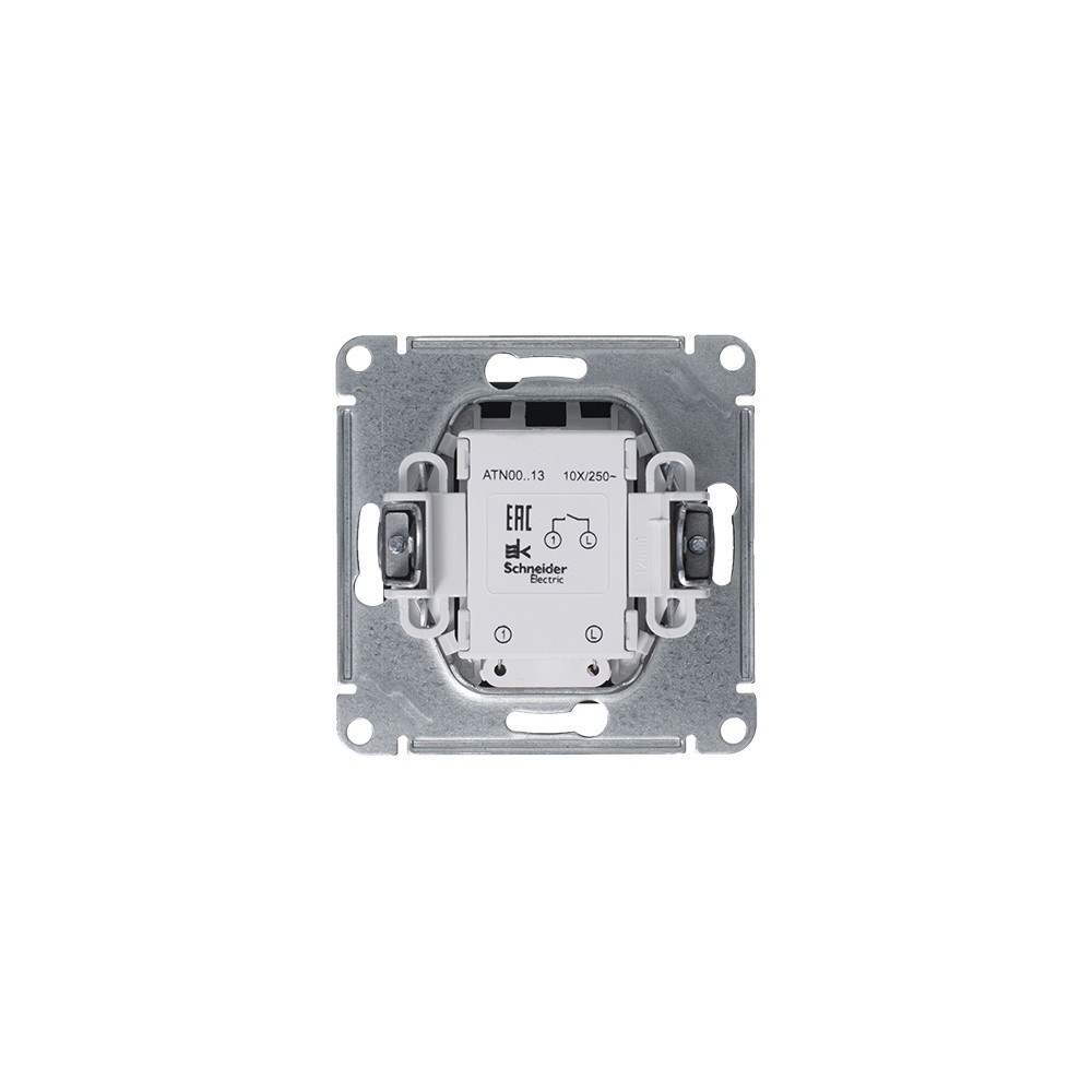 systeme electric atlasdesign, выключатель 1-клавишный с подсветкой грифель