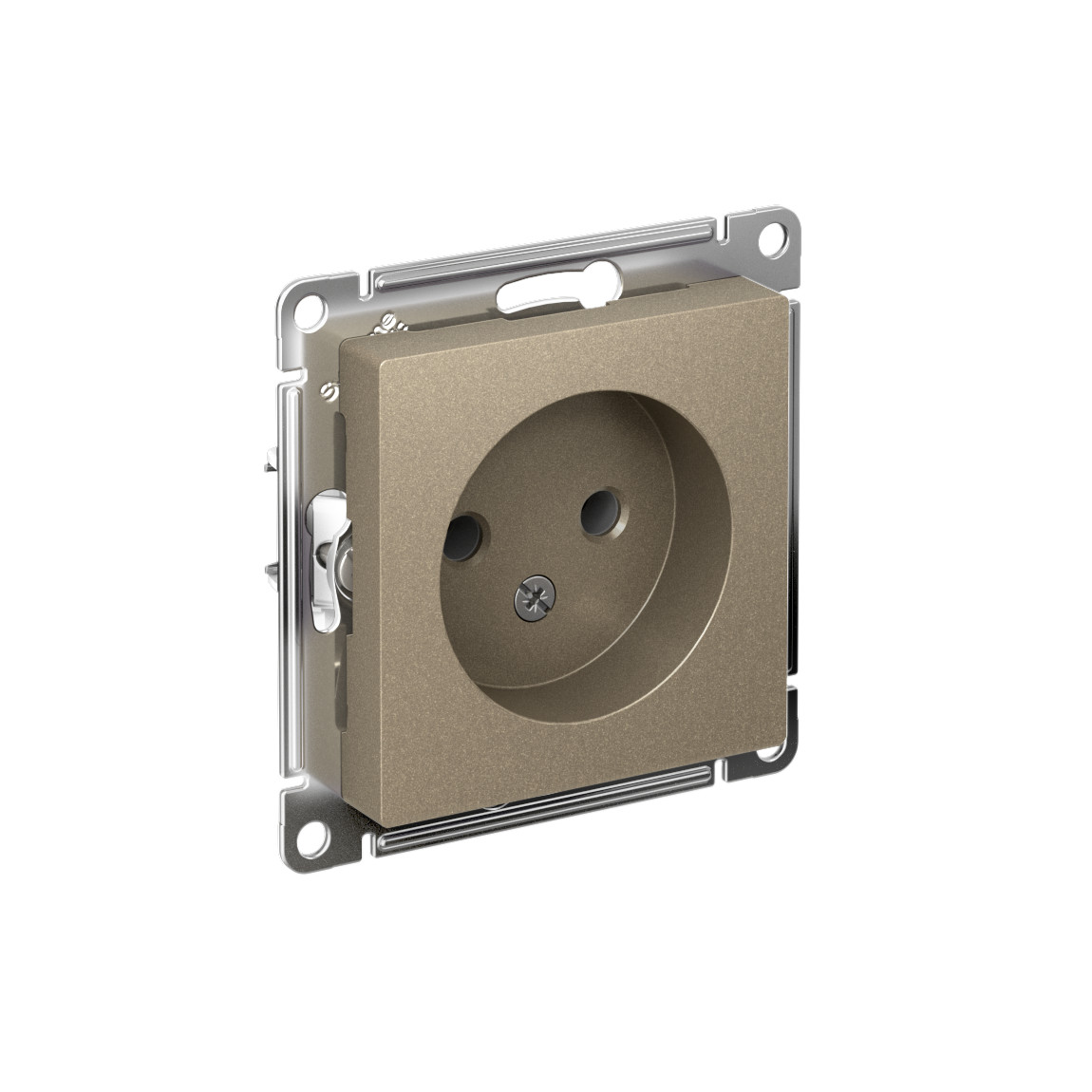 systeme electric atlasdesign розетка 1-я без заземления шампань