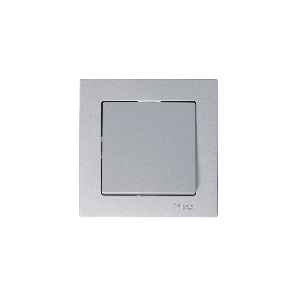 systeme electric atlasdesign, выключатель 1-клавишный алюминий atn000311