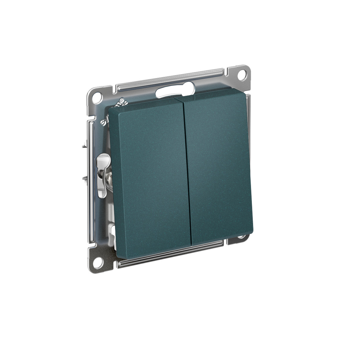 systeme electric atlasdesign выключатель 2-клавишный изумруд