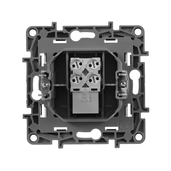 legrand etika розетка телефонная 1-я rj-11 алюминий