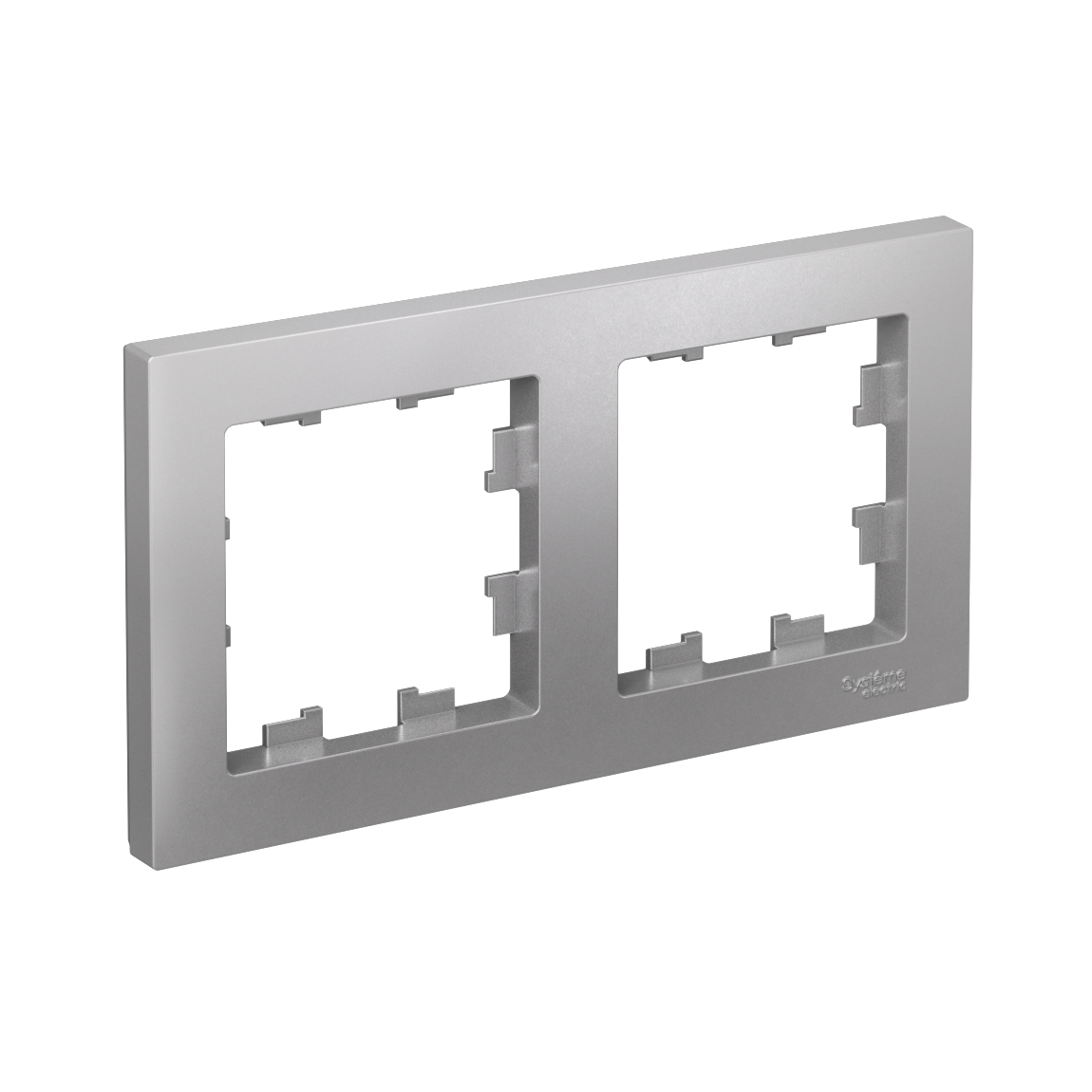 Systeme Electric ATLASDESIGN, рамка 2-я горизонтальная алюминий ATN000302