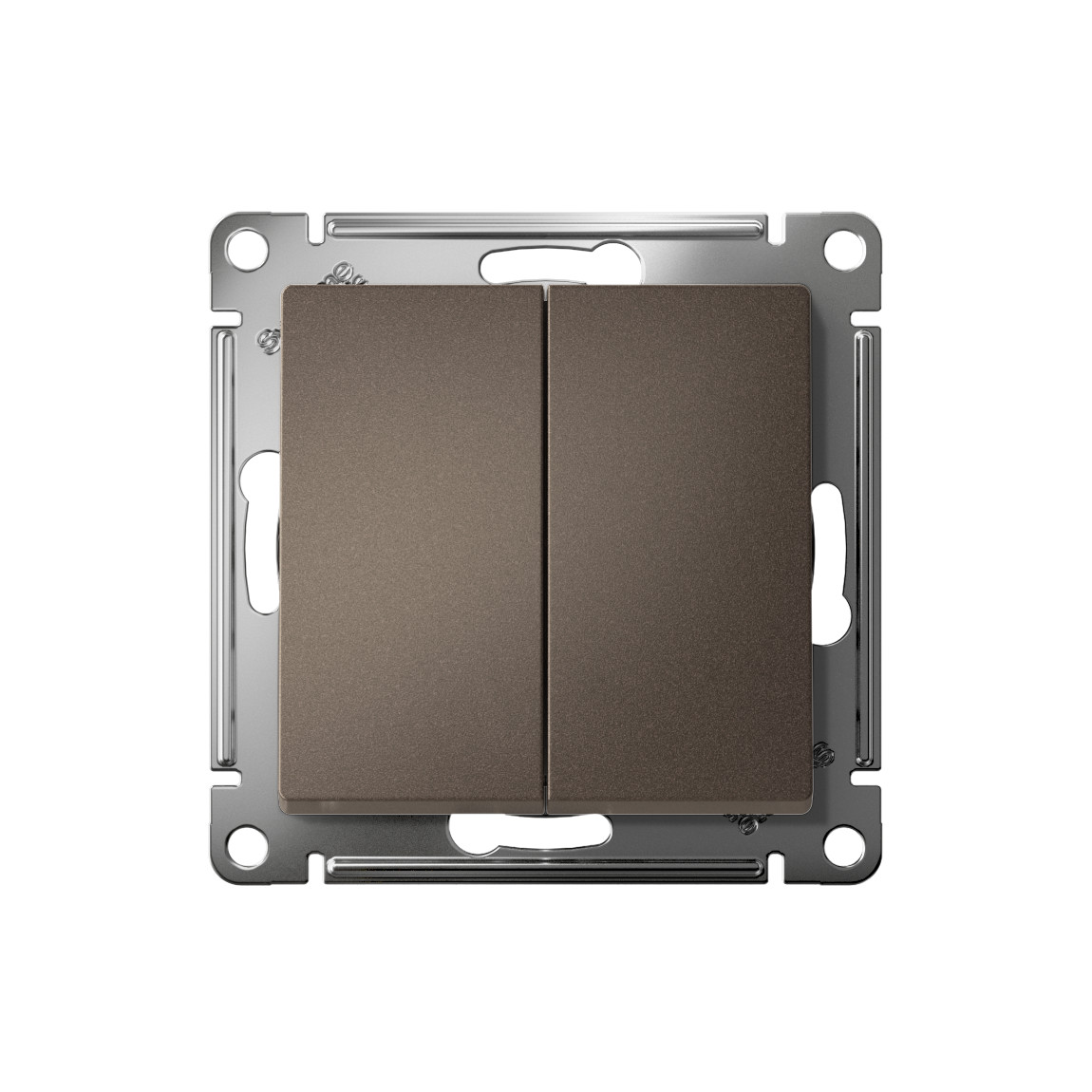 systeme electric atlasdesign выключатель 2-клавишный мокко