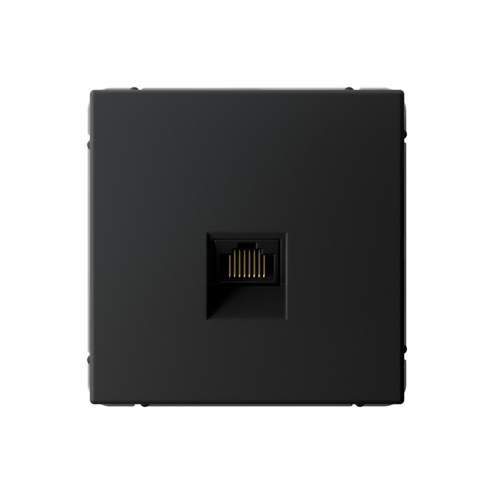 System Electric ArtGallery розетка компьютерная 1-я RJ45 6е кат. карбон GAL001086