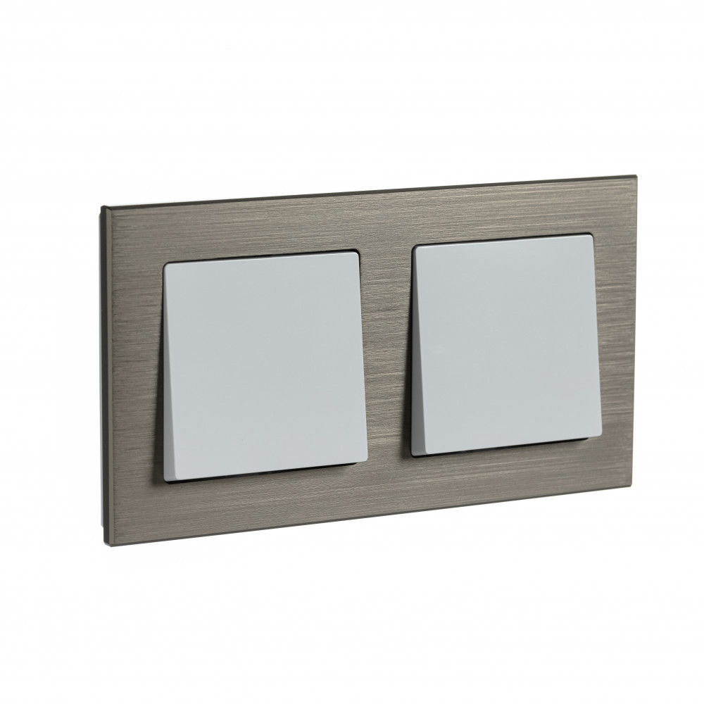 systeme electric atlasdesign nature металл рамка 2-я универсальная латунь