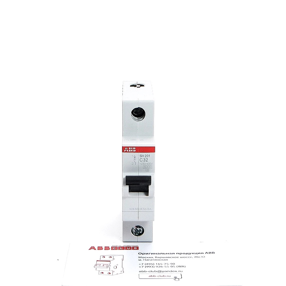 abb автоматический выключатель sh201 1p 32а 6ka 2cds211001r0324