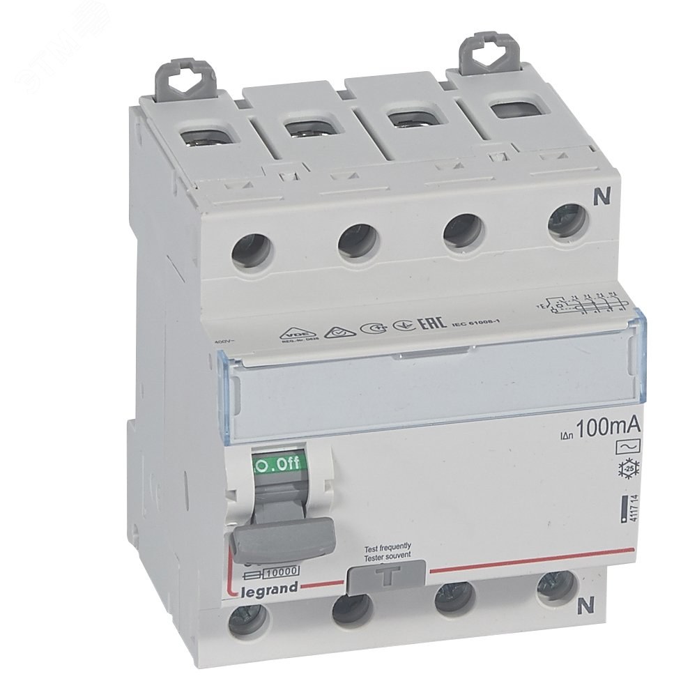legrand 411714 вдт устройство защитного отключения dx3 4р 63a 100ма тип ас
