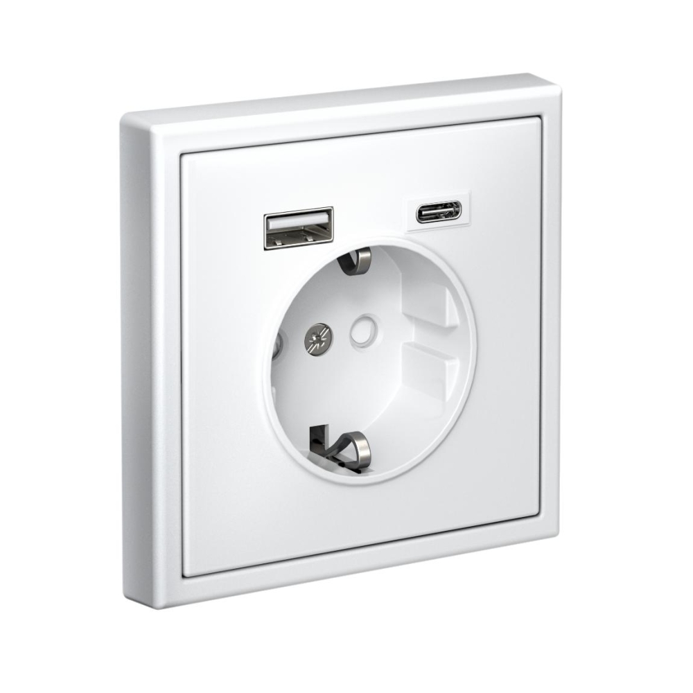 system electric artgallery розетка 1-я с заземлением со штор., с usb+usb type c, лотос gal001332