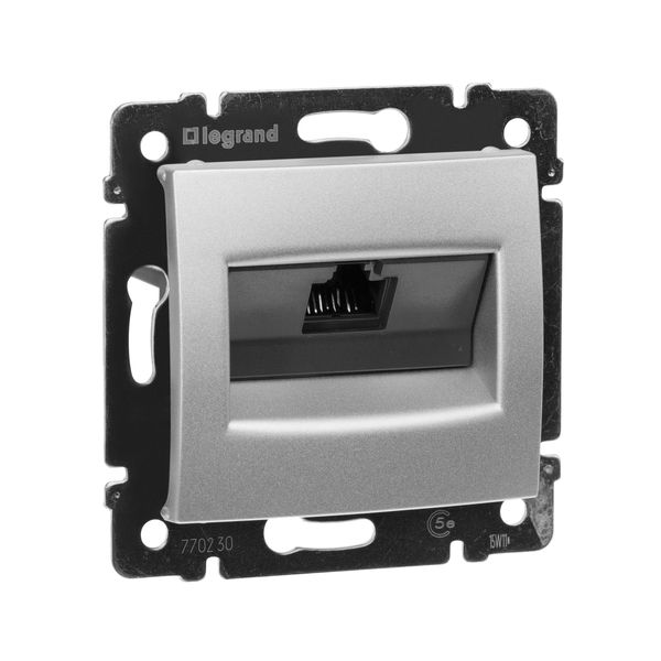 legrand valena розетка компьютерная 1-я rj-45 utp 300мгц 8 контактов 1выход 5 кат. алюминий