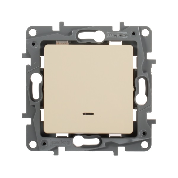 legrand etika выключатель 1 клавишный с подсветкой слоновая кость
