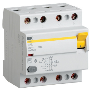 иэк вд1-63 устройство защитного отключения (узо) 4р 25а 100ма