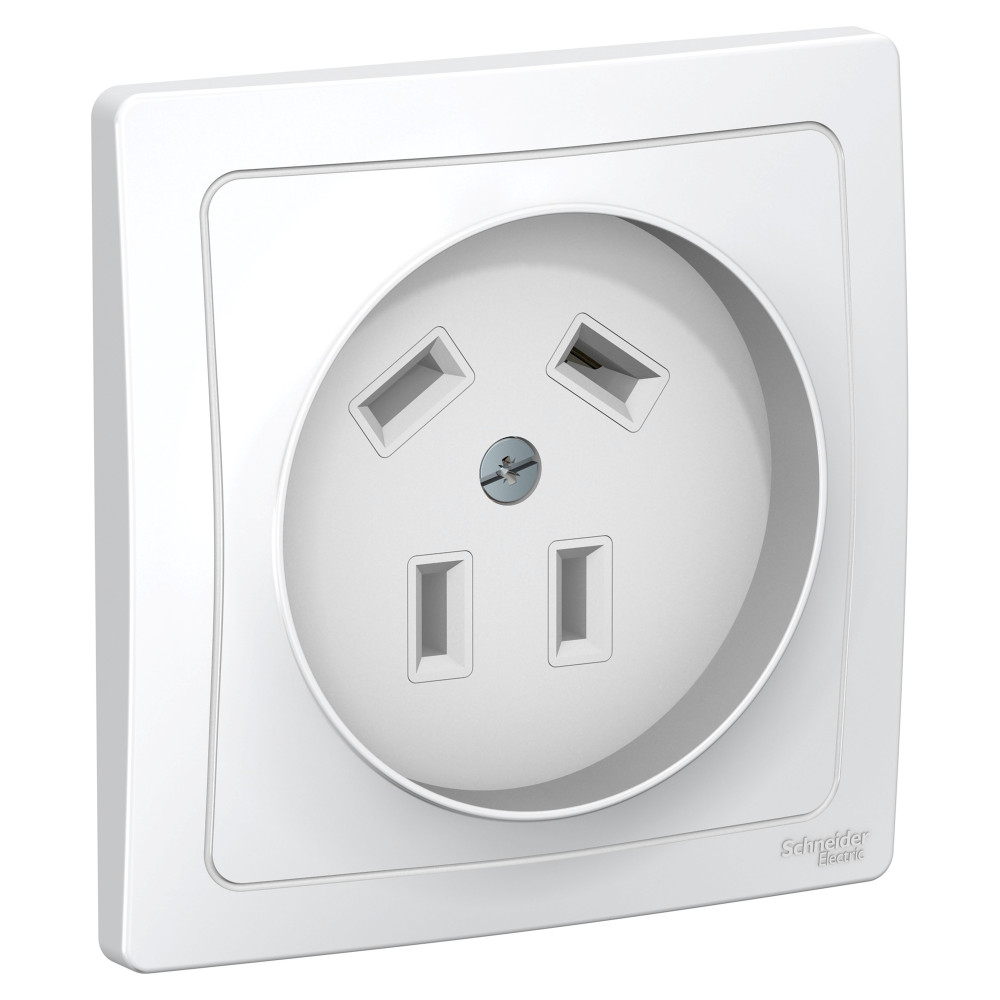 Розетка силовая с заземлением вн.установки 3К+З 32А 440В белый Schneider Electric