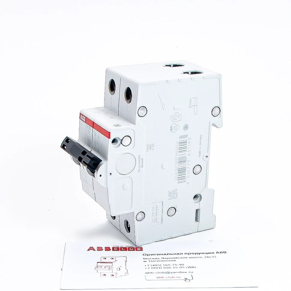abb автоматический выключатель sh202 2p 25а 6ka 2cds212001r0254