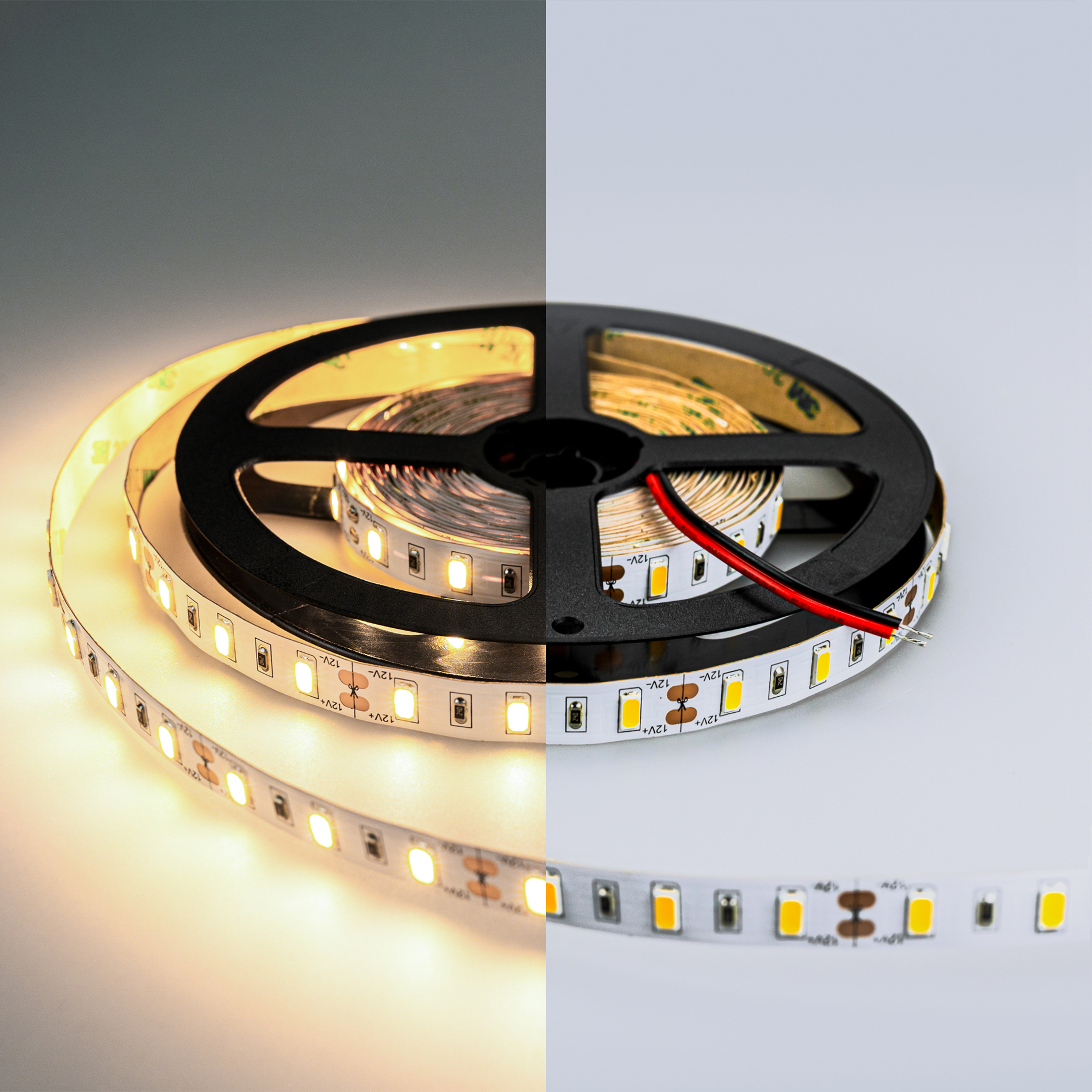 lux лента светодиодная открытая ip20 12v 20вт/м 5630 60led/м 4500к натуральный белый eleganz (5м)