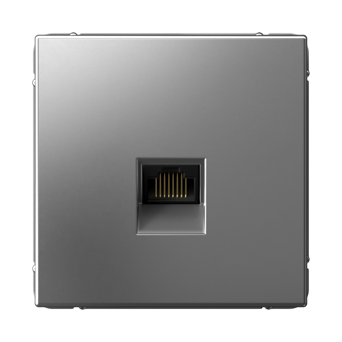 system electric artgallery розетка компьютерная 1-я rj45 6е кат. сталь gal000986