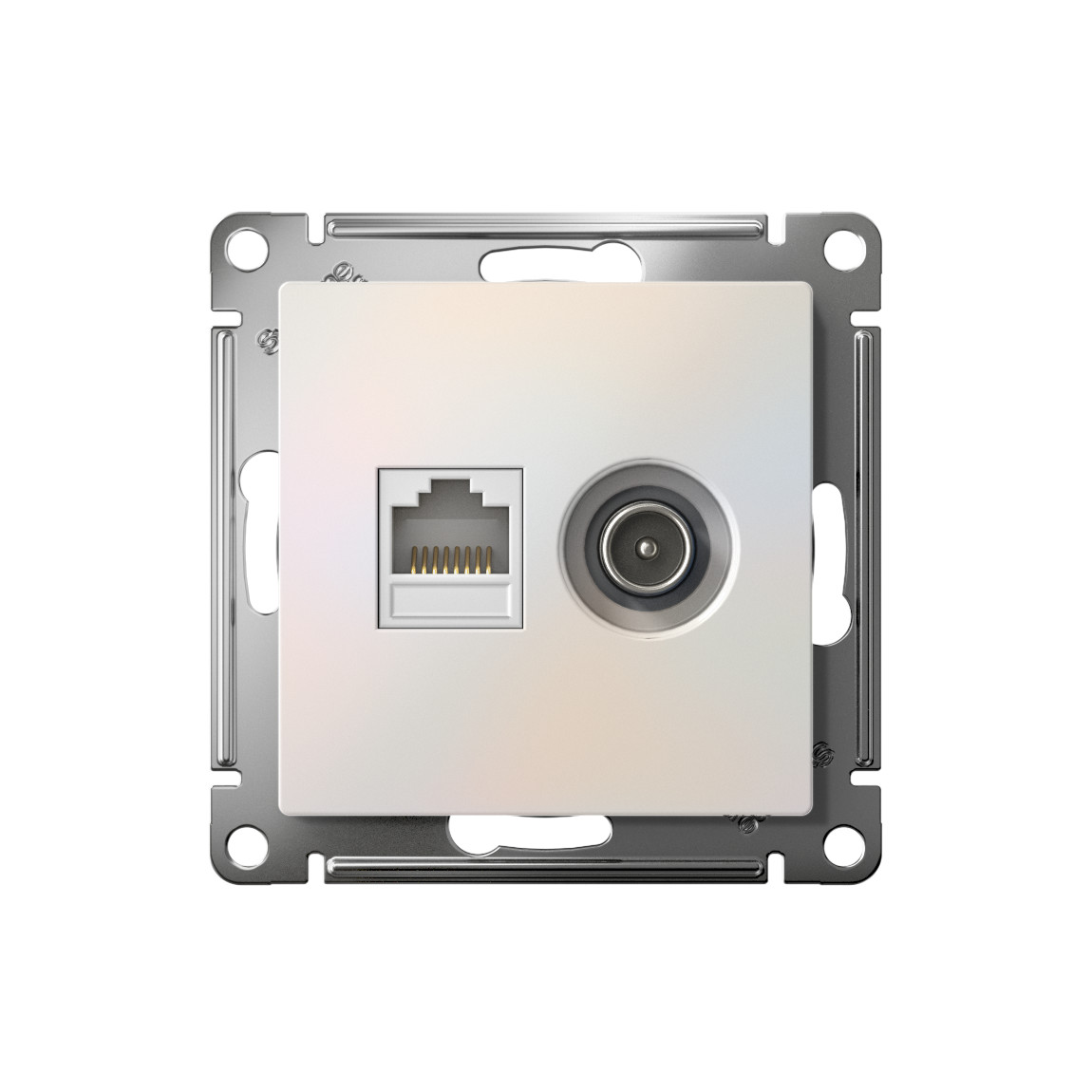 systeme electric atlasdesign розетка tv +rj45 5е кат. жемчуг
