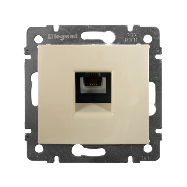 legrand valena розетка телефонная 1-я rj-11 4 контакта слоновая кость