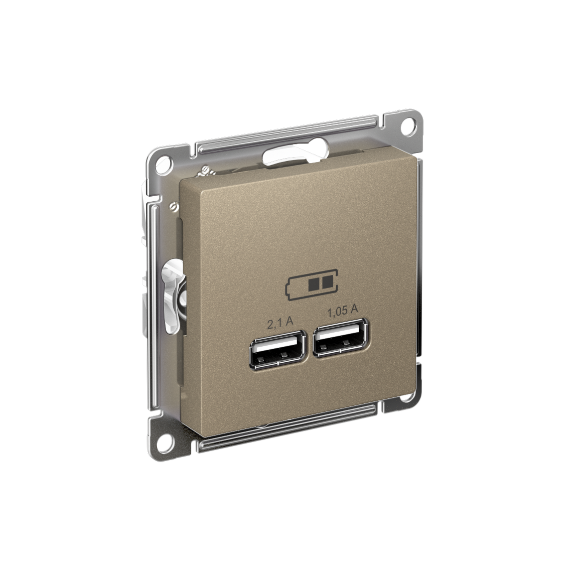 Systeme Electric ATLASDESIGN розетка USB двойная для зарядки шампань