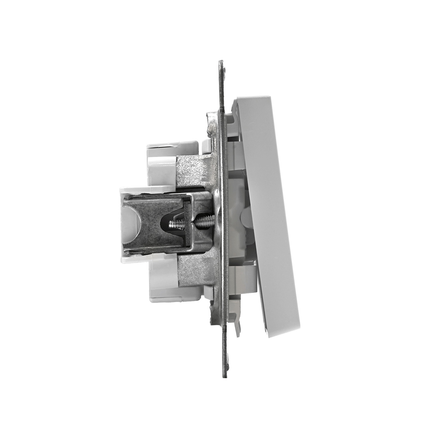 systeme electric atlasdesign, выключатель 2-клавишный белый atn000151