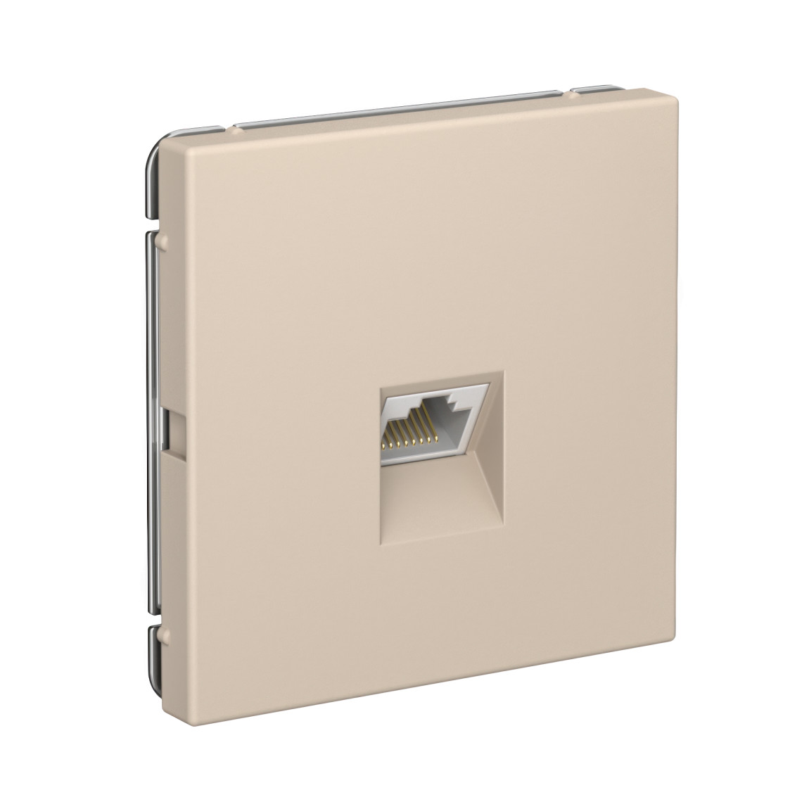 system electric artgallery розетка компьютерная 1-я rj45 5е кат. песочный gal001283