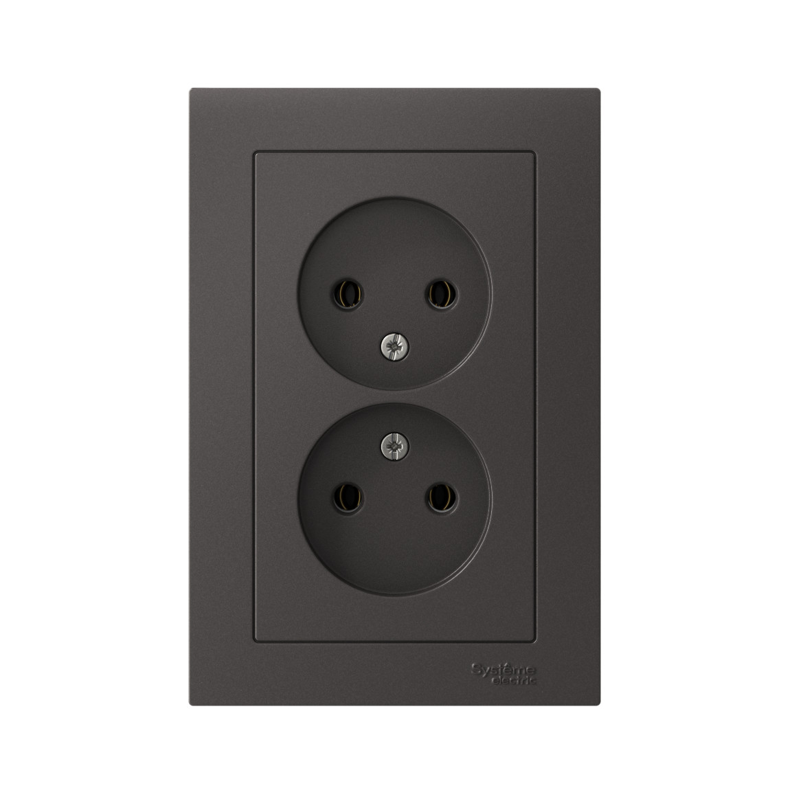 systeme electric atlasdesign розетка 1-я без заземления базальт atn001441