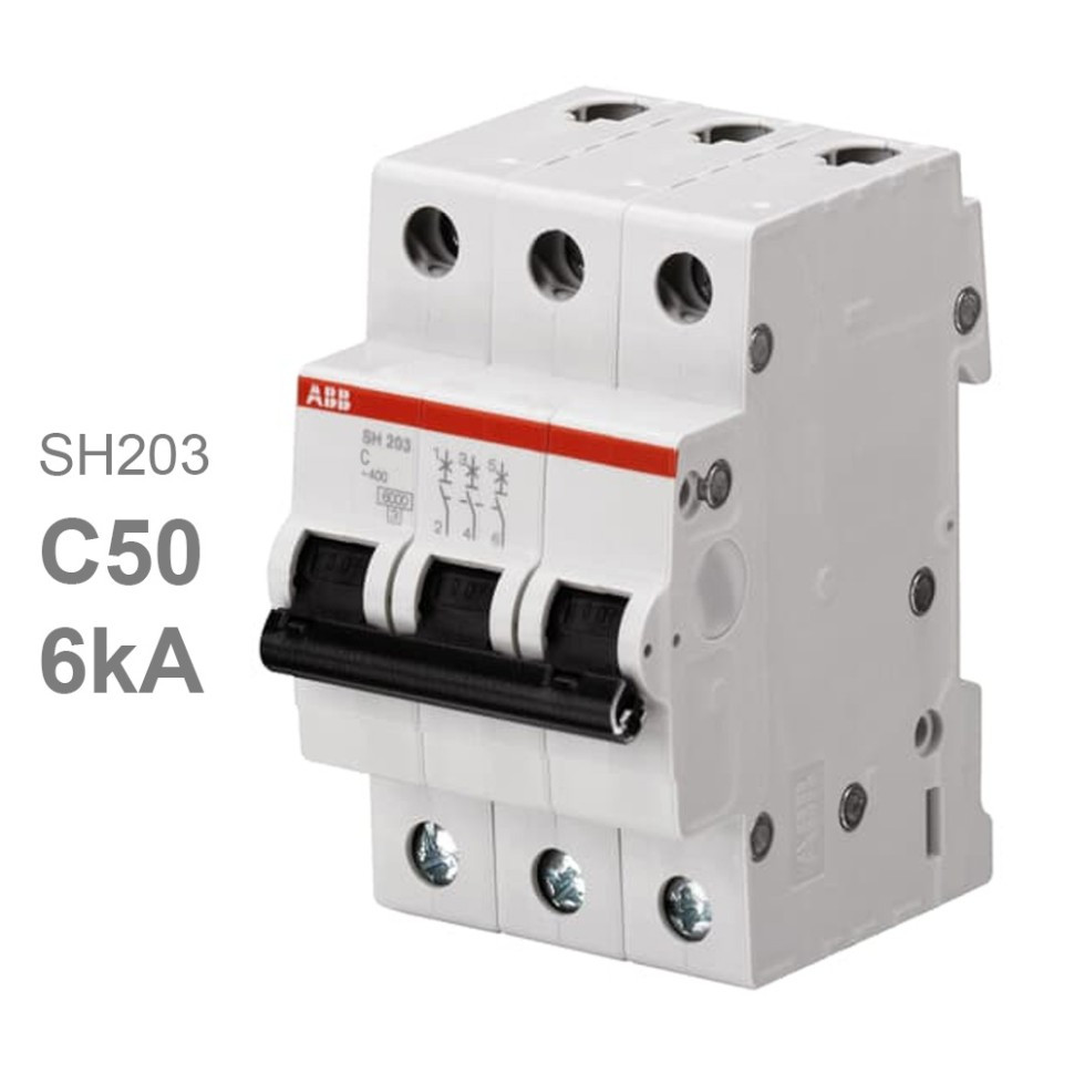 abb автоматический выключатель sh203 3p 50а 6ka 2cds213001r0504