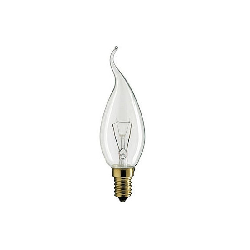 Лампа свеча на ветру DECOR С35 FLAME CL 230V 40W E14 прозрачная Foton  
