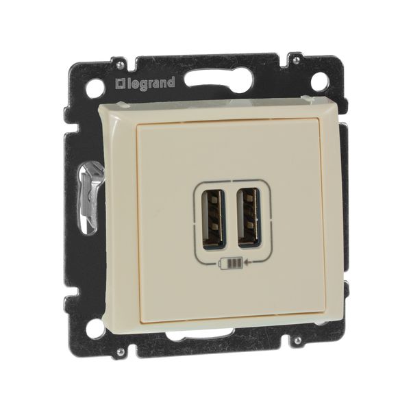 legrand valena розетка usb 2-я 1500 ма слоновая кость
