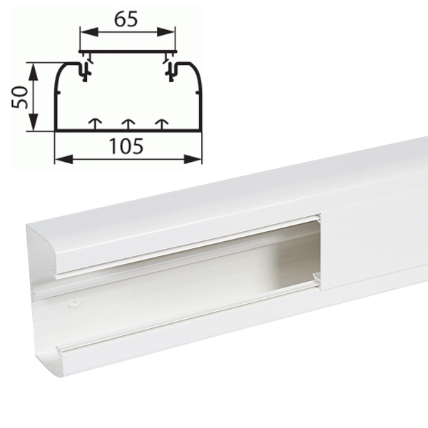 Legrand кабель-канал DLP 50x105 с крышкой 65 мм длина (2м./цена за 1м.)