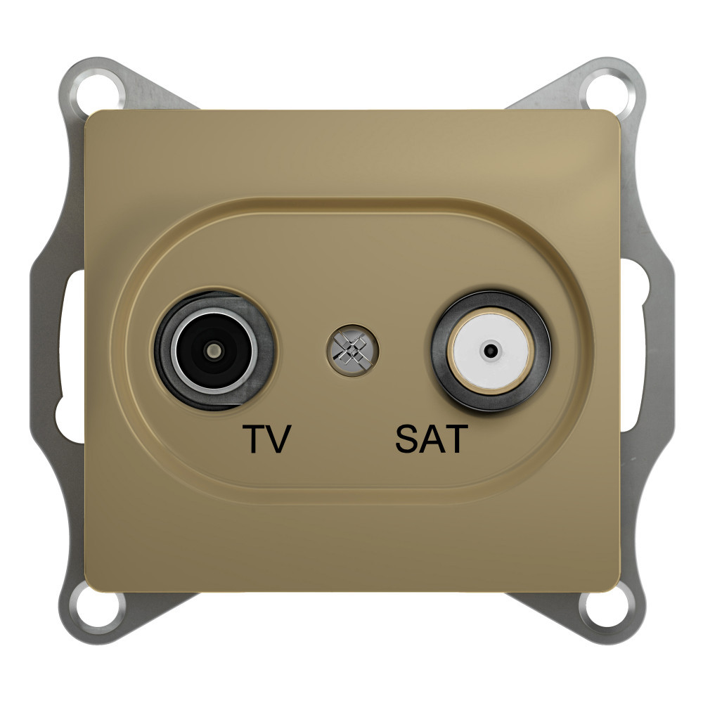 system electric glossa розетка tv+sat оконечная 1db титан