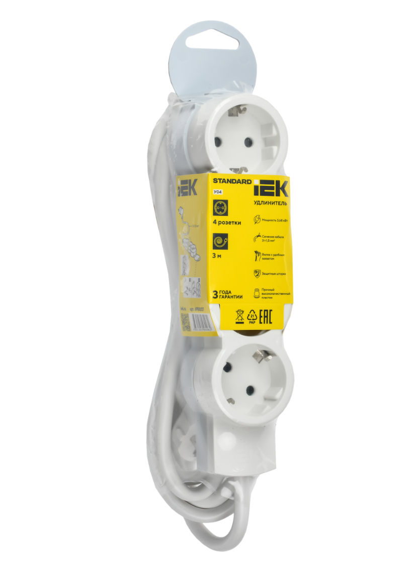 удлинитель 4гн.3м с заземлением legrand