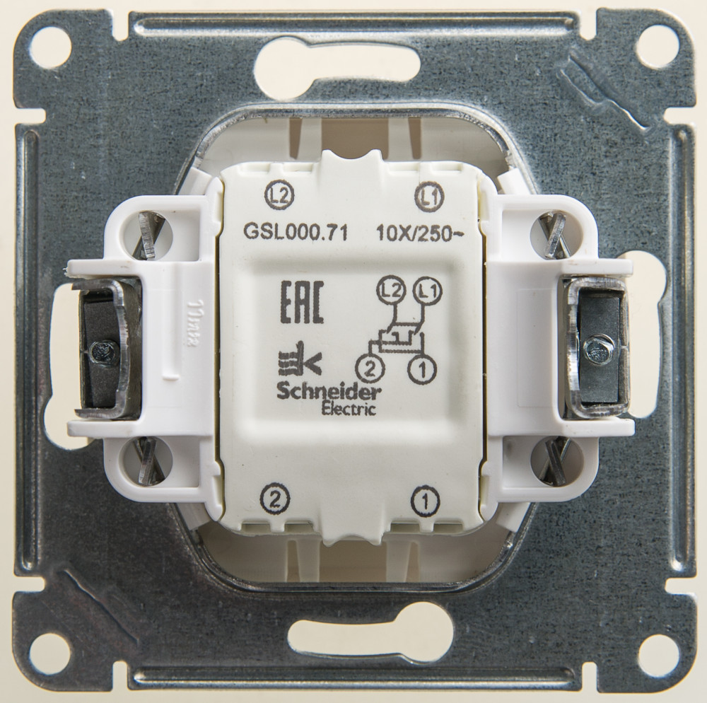 system electric glossa переключатель перекрестный 1-клавишный перламутр