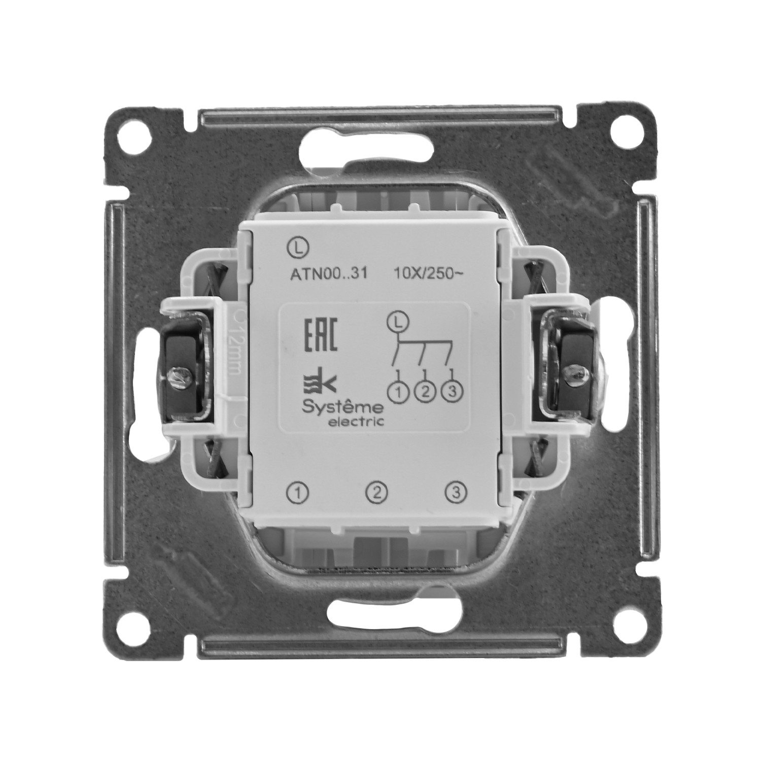 systeme electric atlasdesign, выключатель 3-клавишный белый atn000131