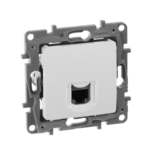 legrand etika розетка компьютерная 1-я rj-45 utp 8 контактов 1 выход 5 кат. белая