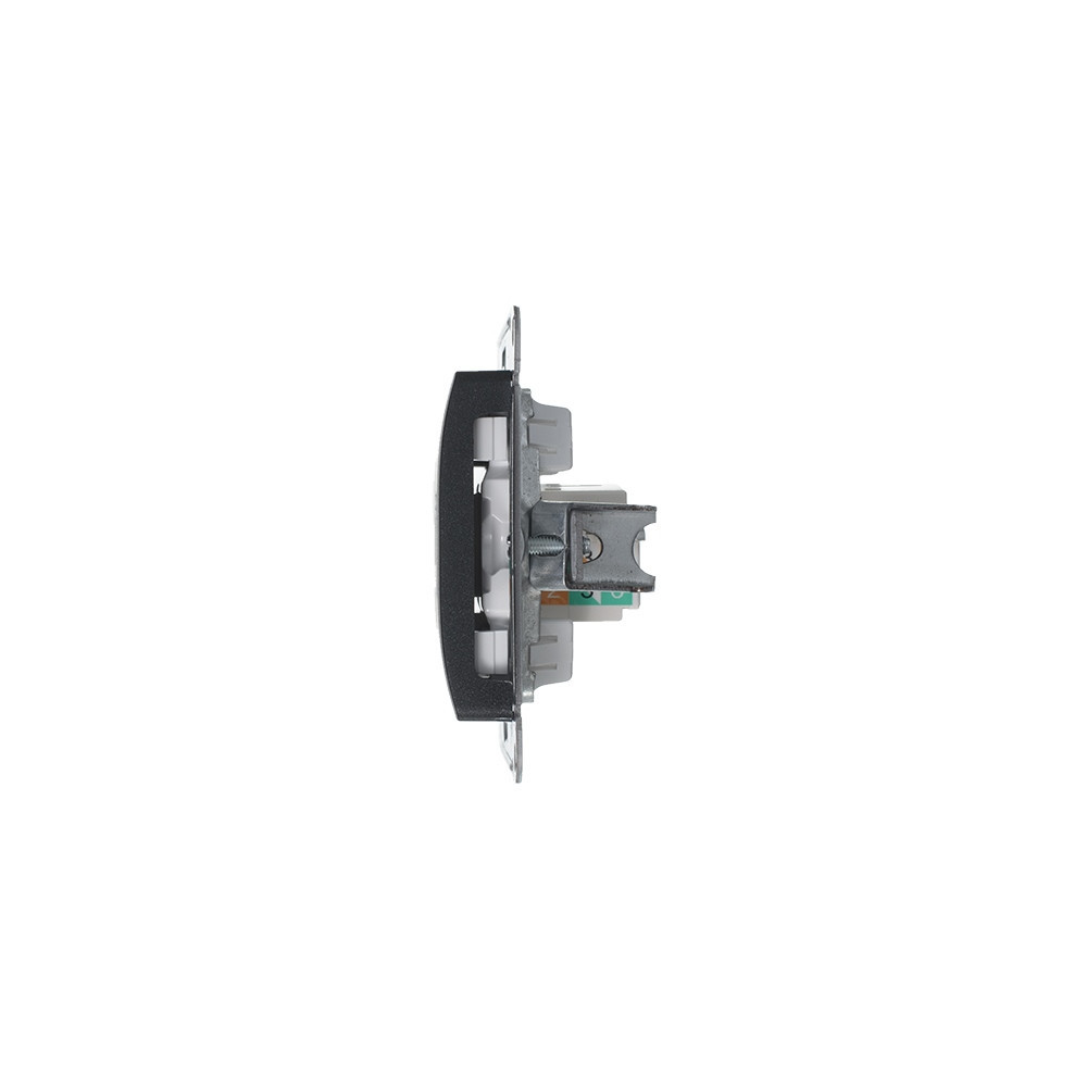 system electric glossa розетка компьютерная 1-я rj45 5е кат. антрацит