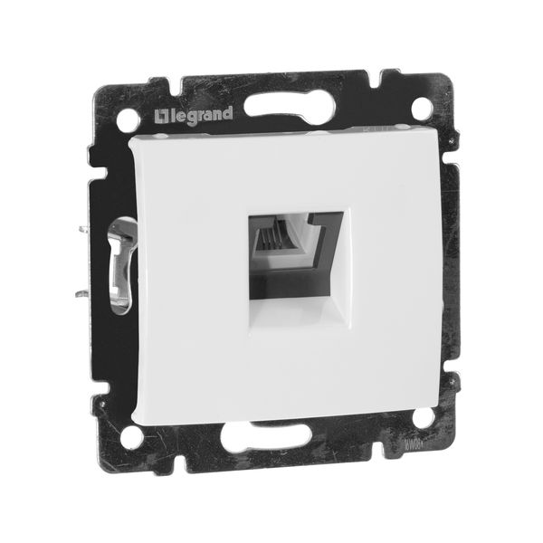 legrand valena розетка телефонная 1-я rj-11 4 контакта белая
