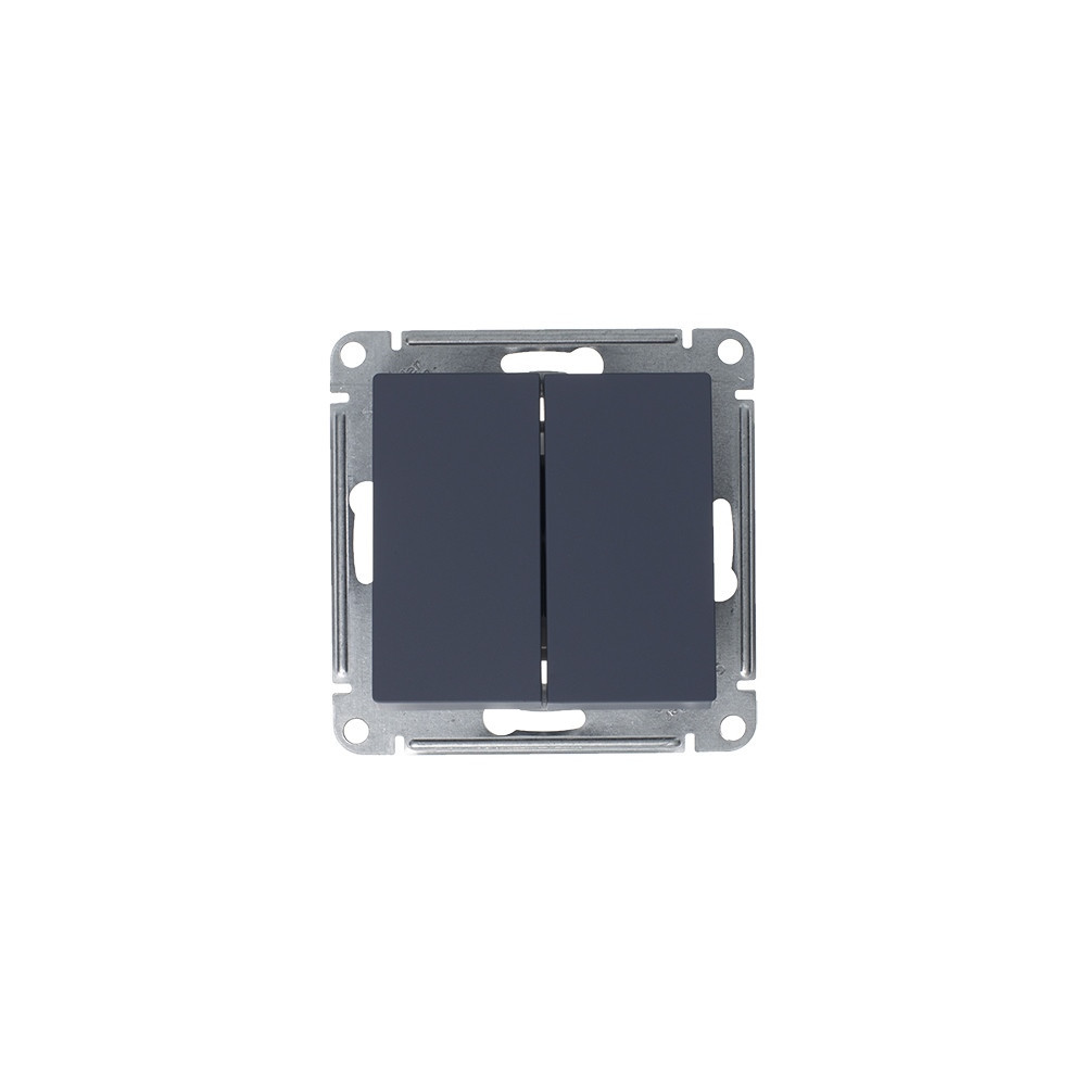 systeme electric atlasdesign, выключатель 2-клавишный грифель