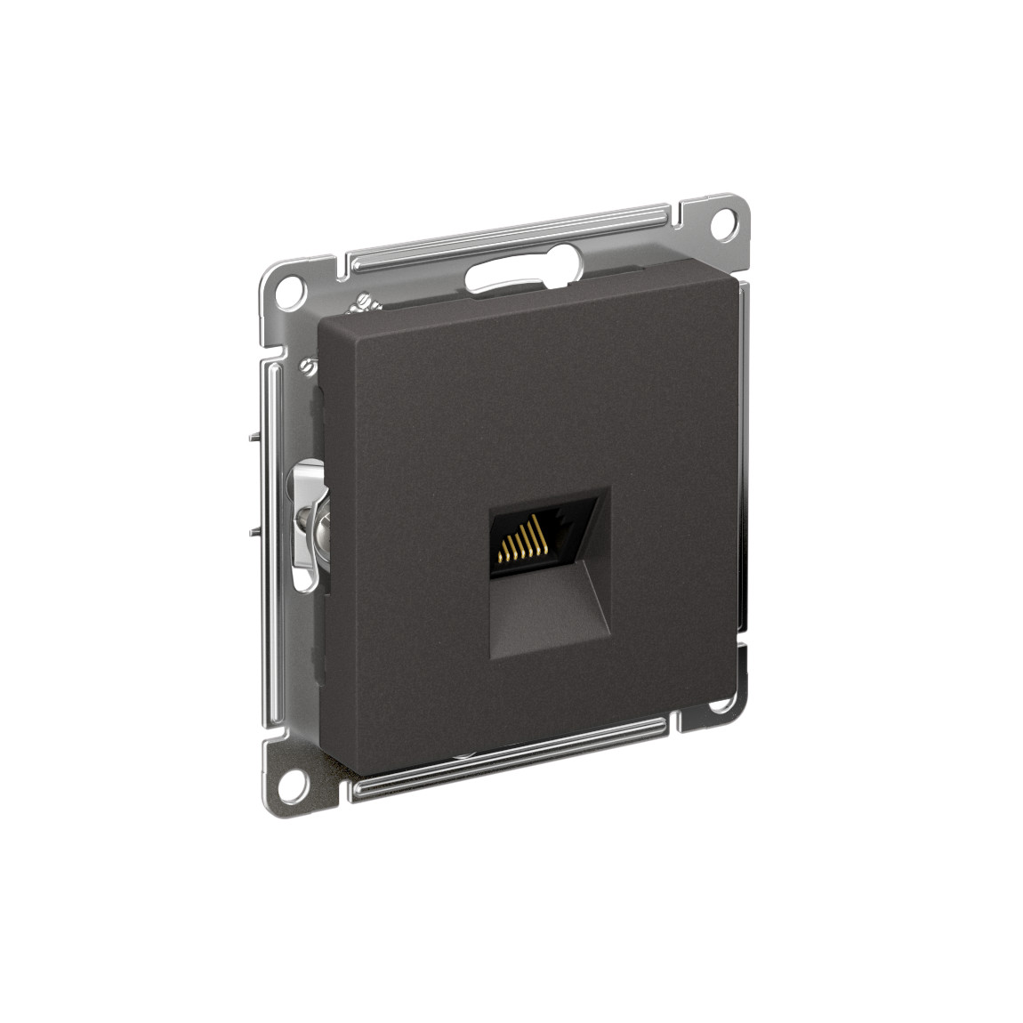 systeme electric atlasdesign розетка компьютерная 1-я rj45 6е кат. экранированная базальт atn001486