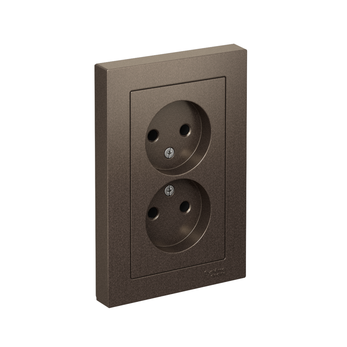 Systeme Electric ATLASDESIGN розетка 2-я без заземления мокко
