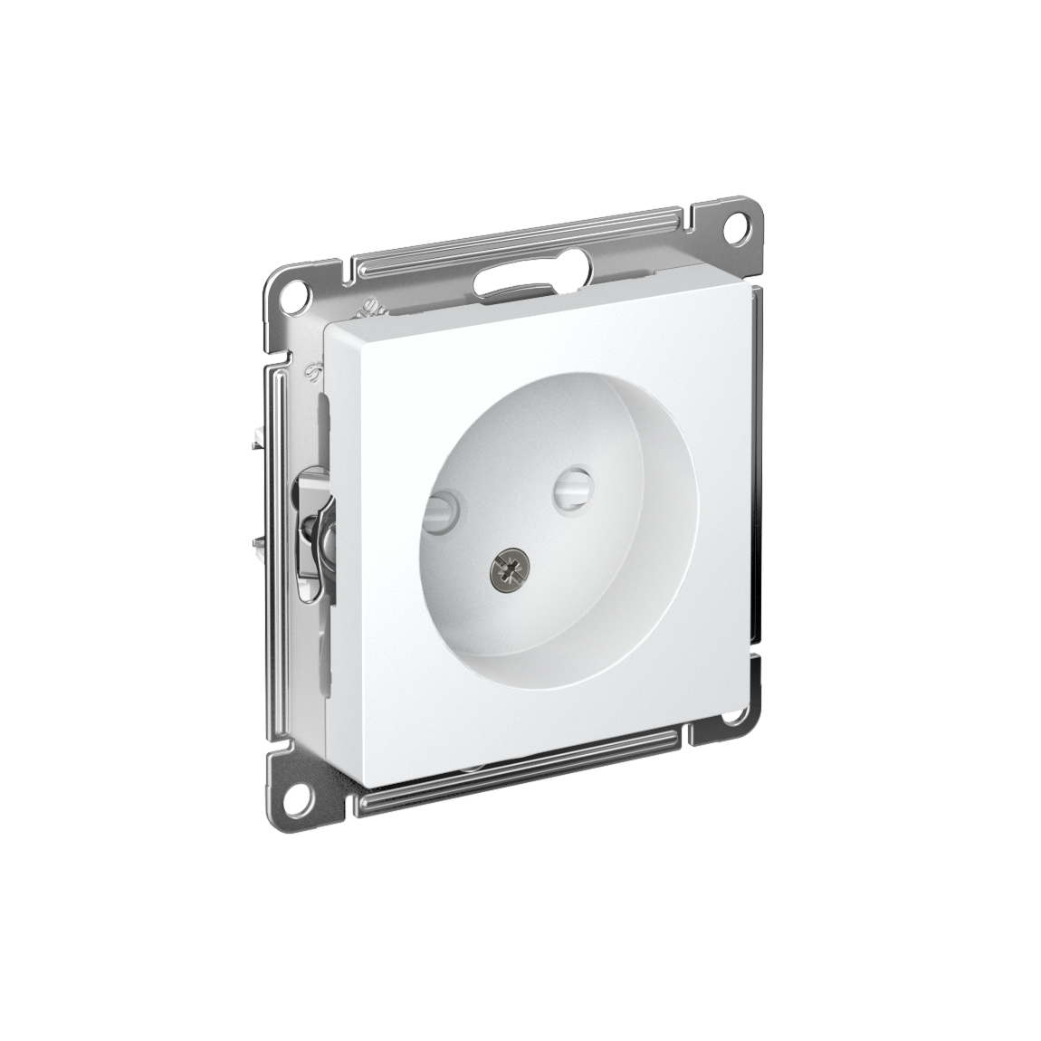 Systeme Electric ATLASDESIGN розетка 1-я без заземления со шторками лотос