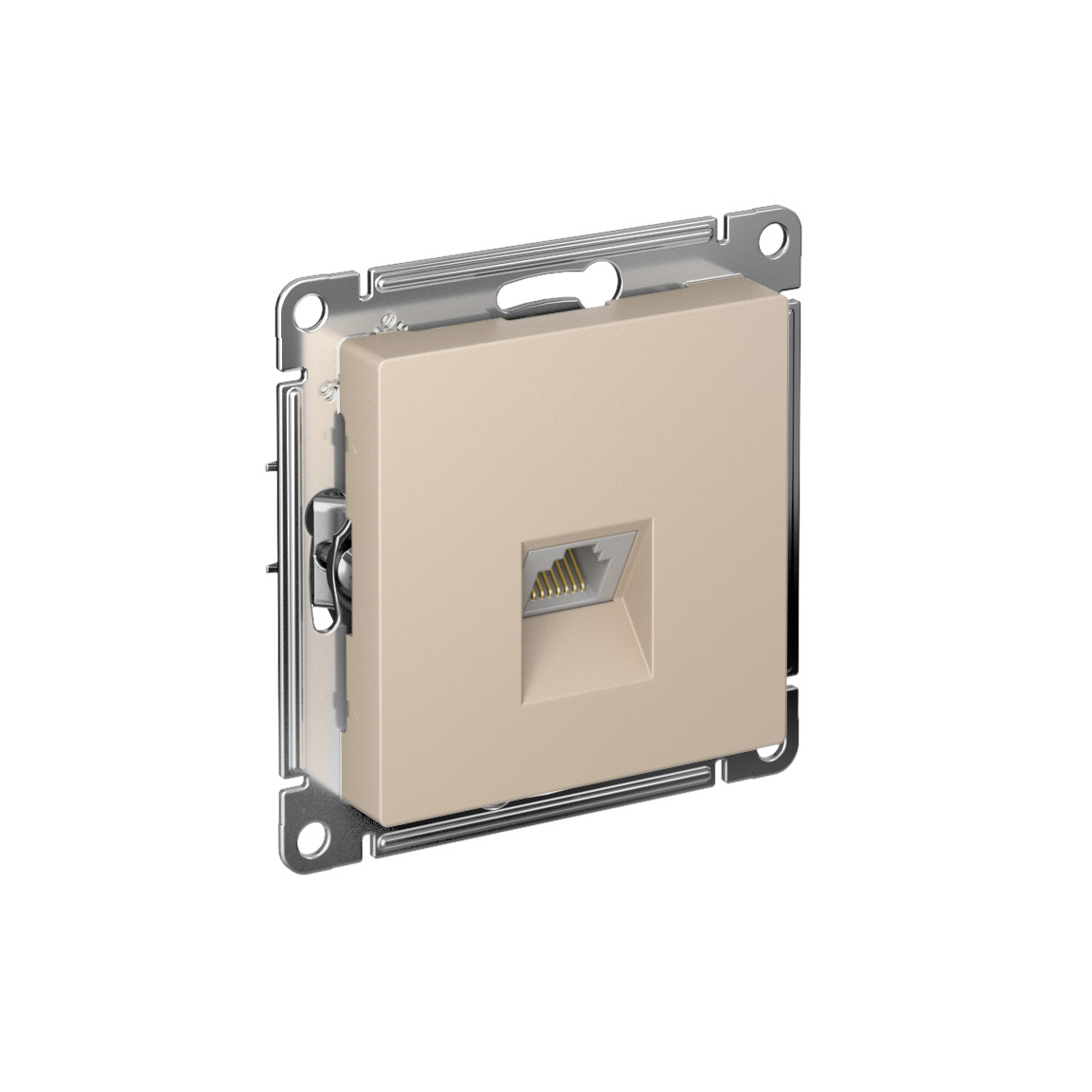 systeme electric atlasdesign розетка компьютерная 1-я rj45 5е кат. песочный