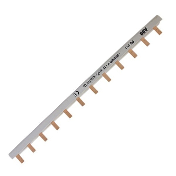 Шина гребенчатая ABB 1-ф. 12мод.PS1/12 Comp(PIN) (дл.-216 мм) 