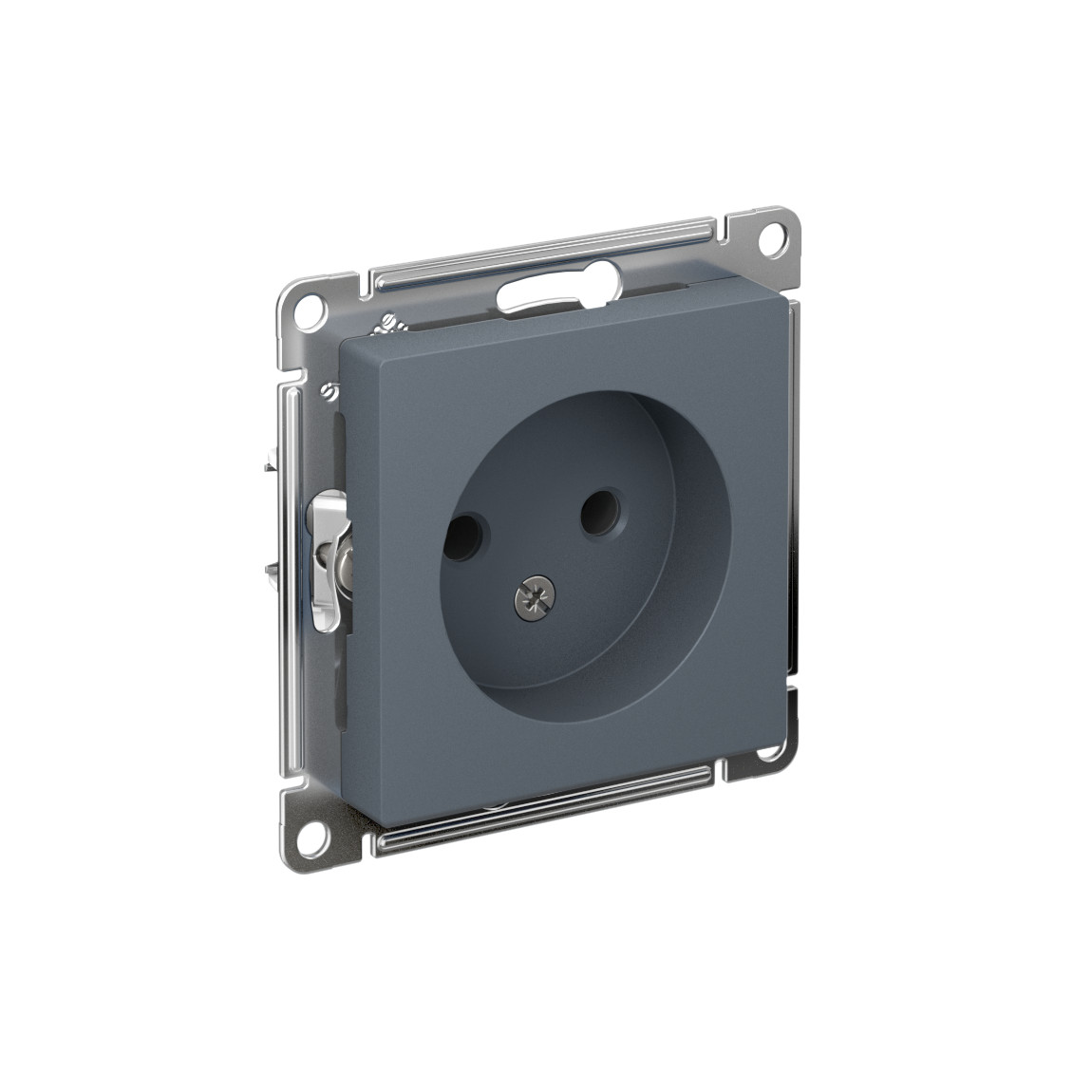 systeme electric atlasdesign, розетка 1-я без заземления грифель