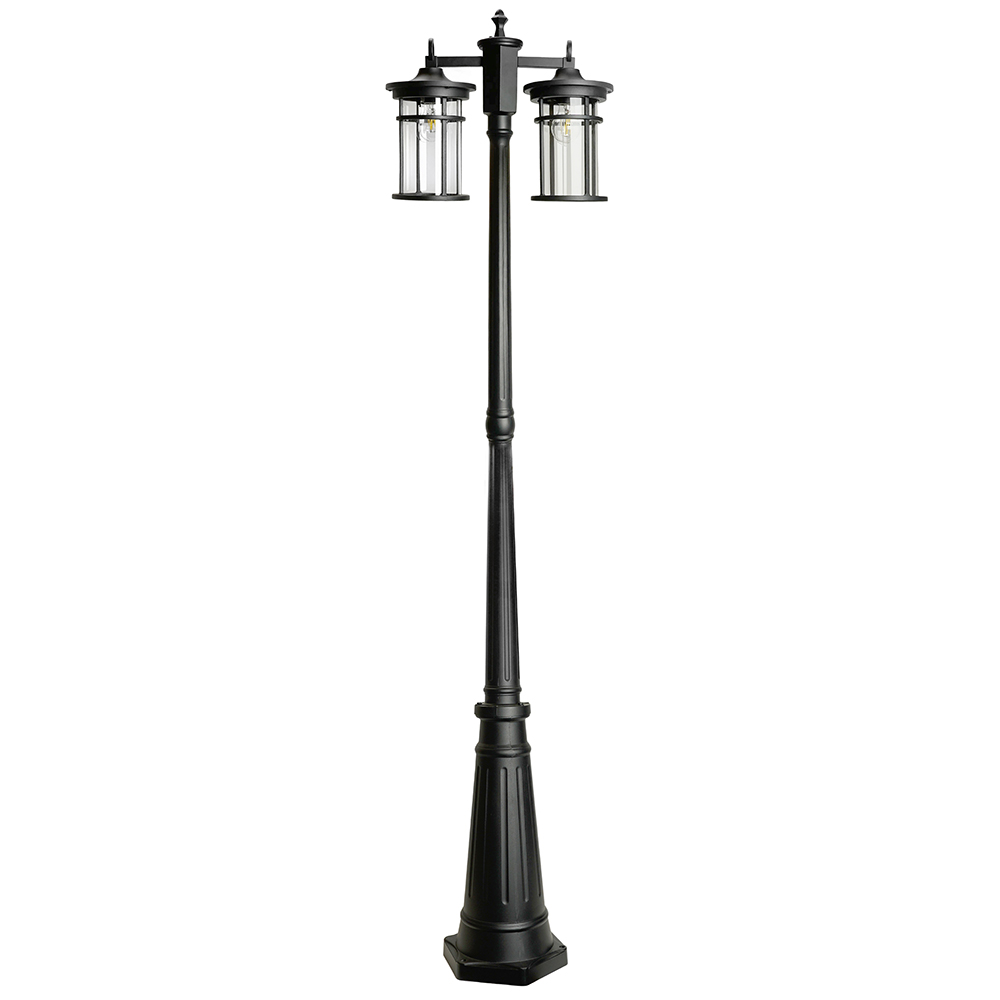 Светильник садово-парковый Feron PL768,  столб 2*60W 230V E27, черный